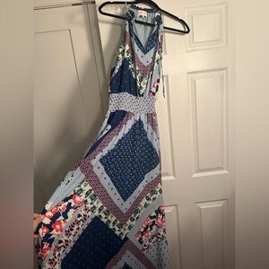 Maxi blue multi colored pattern XS. Devlin brand